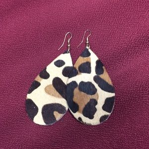 NEVER worn Leopard earrings